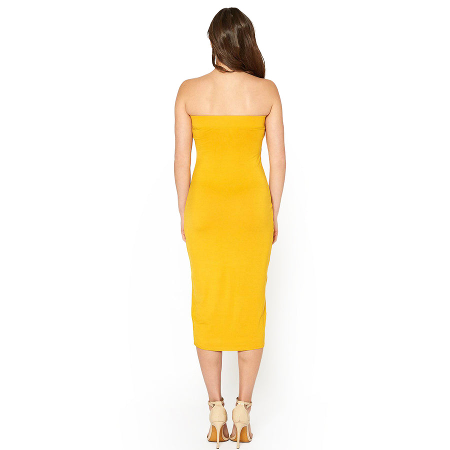 Women's Tube Top Bodycon Midi Dress | Shop at Konus