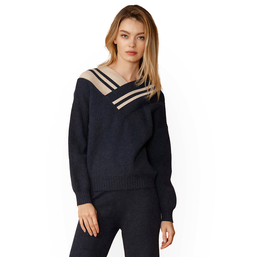 Suéter Varsity para mujer en Midnight