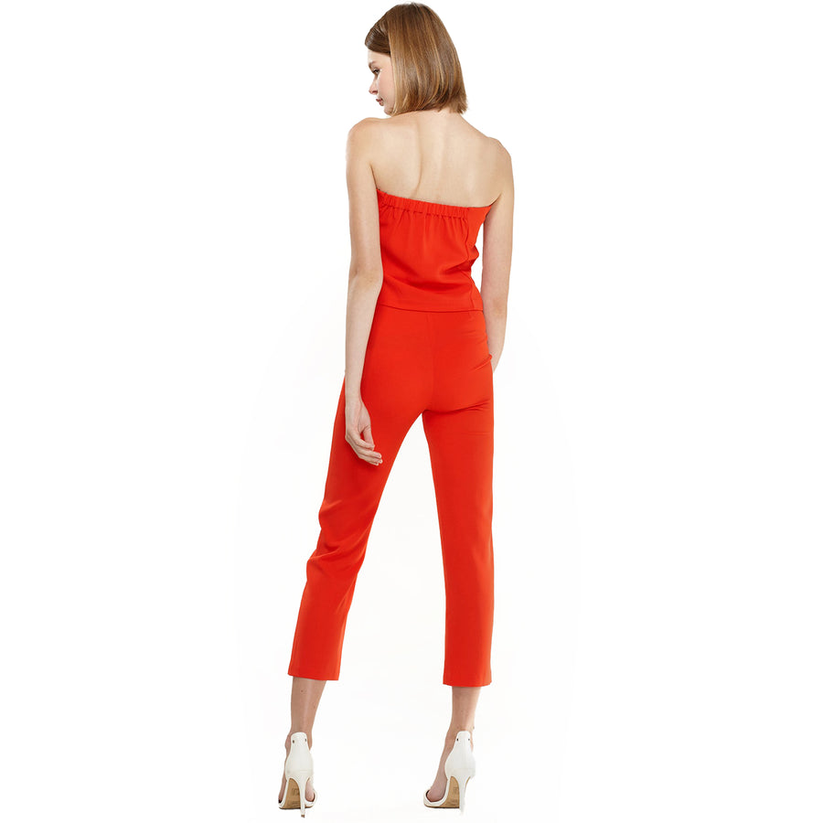 Women's High-Waisted Cropped Pants In Poppy Red