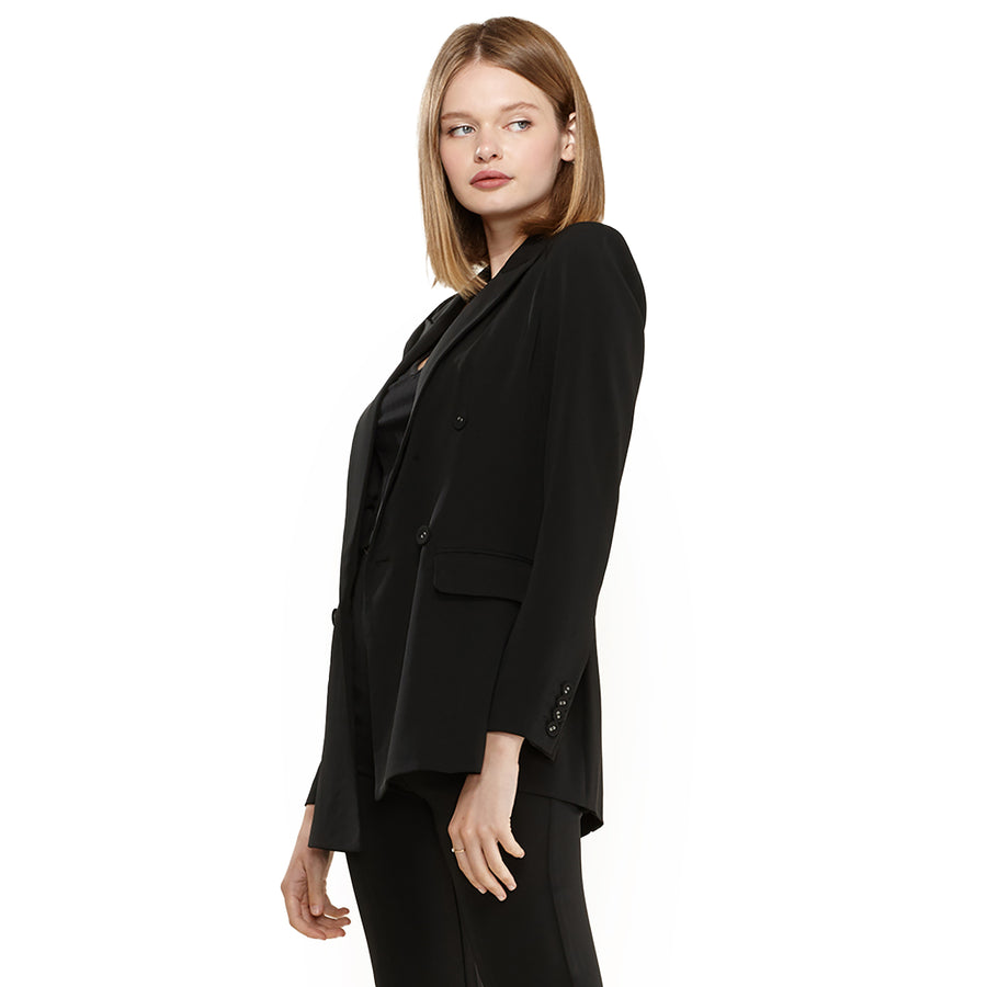 Women's Double Breasted Blazer In Black