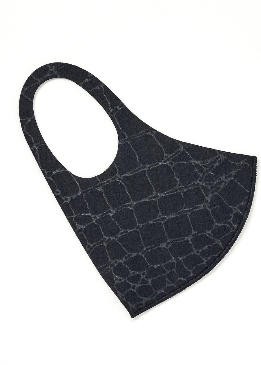 Konus Anti Bacterial Crocodile Print 3D Mask in Black [3PCS SET] - shopatkonus