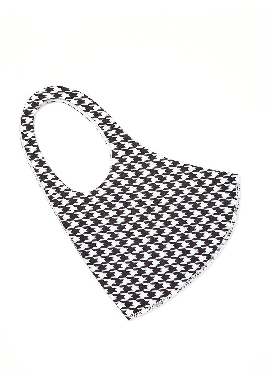 Konus Anti Bacterial Houndstooth Plaid 3D Mask in Black [3PCS SET] - shopatkonus