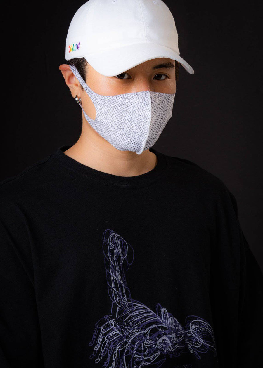 Konus Anti Bacterial Geometric Mask in White [3PCS SET] - shopatkonus