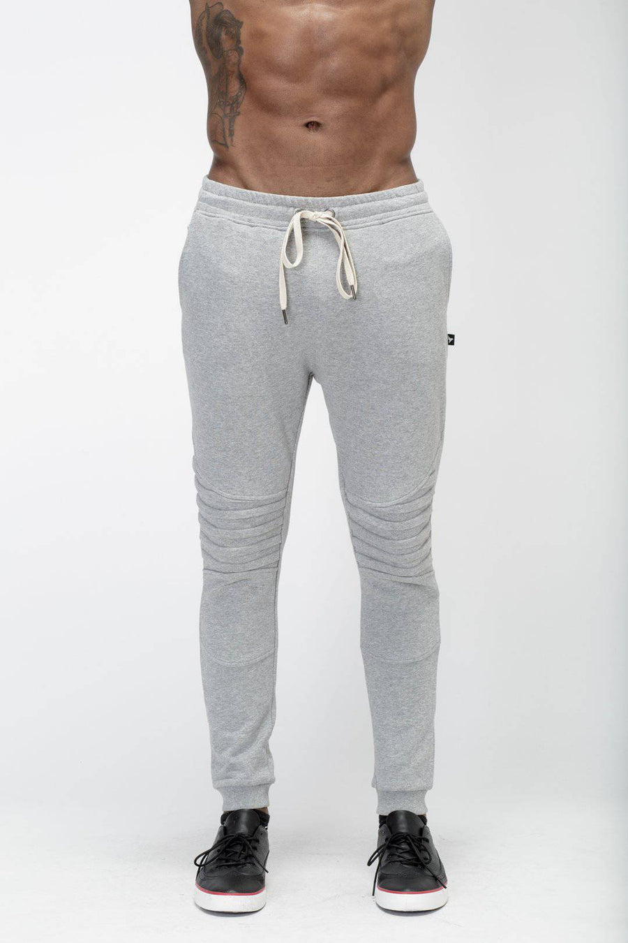 Konus Men's Biker Style Joggers in Grey - shopatkonus